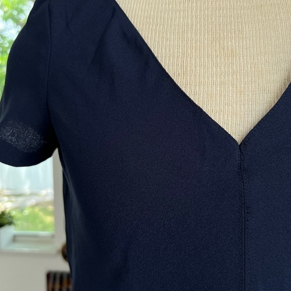 Navy blouse great material NWT‎ ZARA - Picture 3 of 12